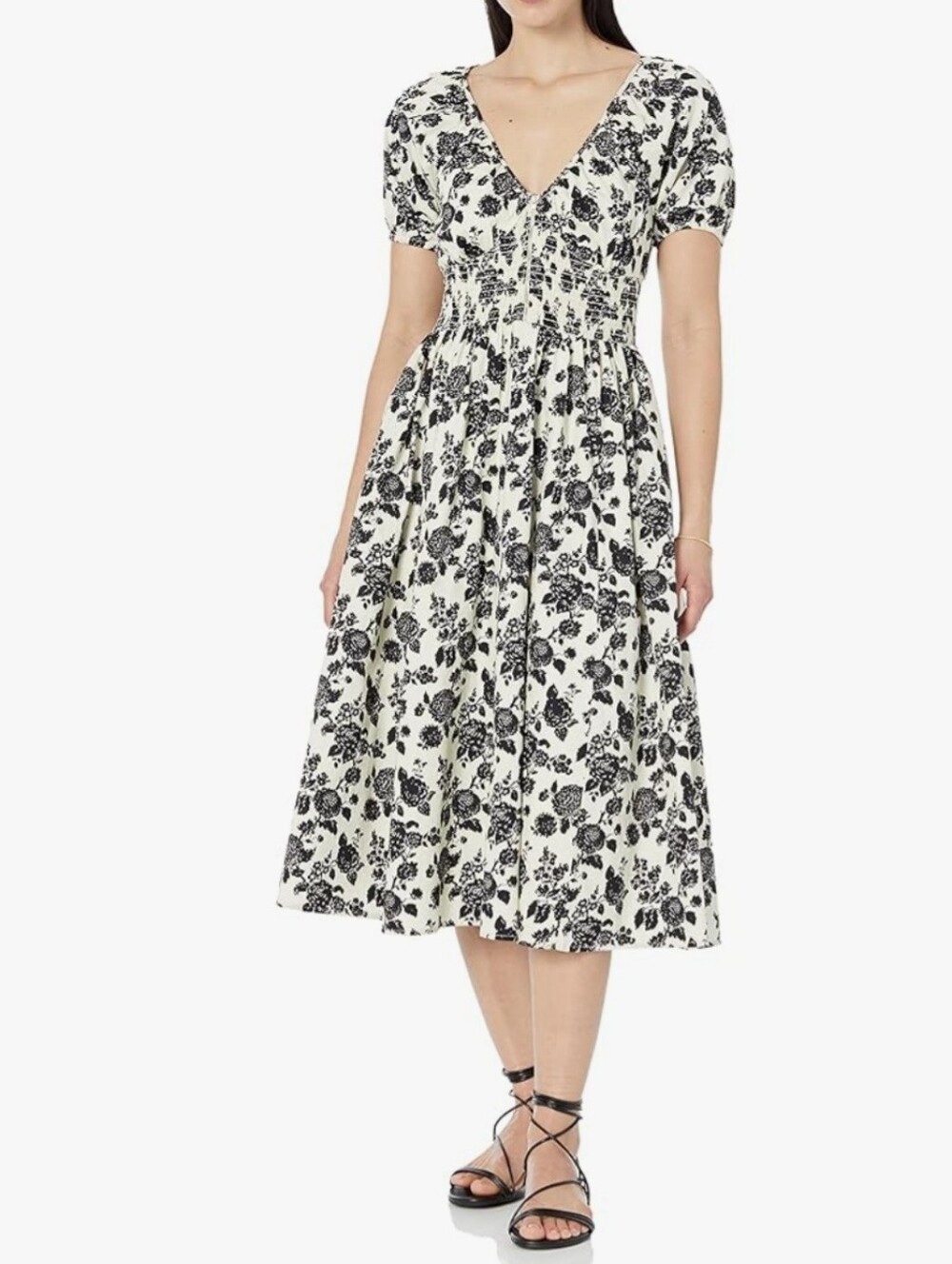 The Drop  Daksha  Smocked Detail Dress